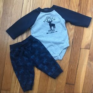 Gymboree Moose Onesie And Pants Set